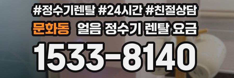 문화동 얼음 정수기 렌탈 요금