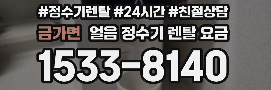 금가면 얼음 정수기 렌탈 요금