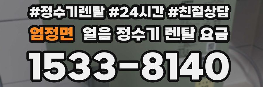 엄정면 얼음 정수기 렌탈 요금