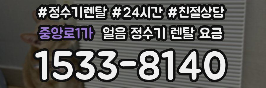 중앙로1가 얼음 정수기 렌탈 요금