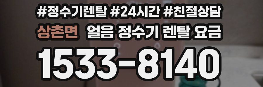 상촌면 얼음 정수기 렌탈 요금