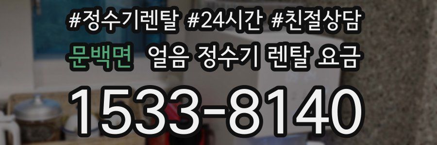 문백면 얼음 정수기 렌탈 요금