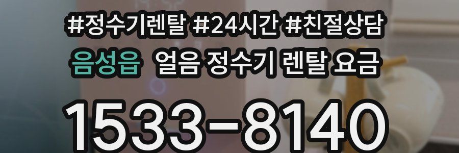 음성읍 얼음 정수기 렌탈 요금