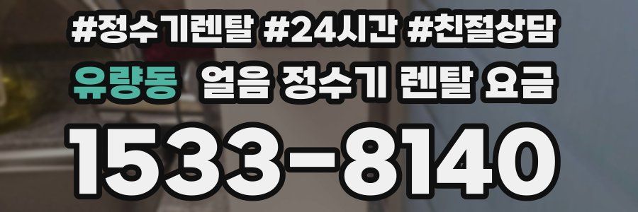 유량동 얼음 정수기 렌탈 요금