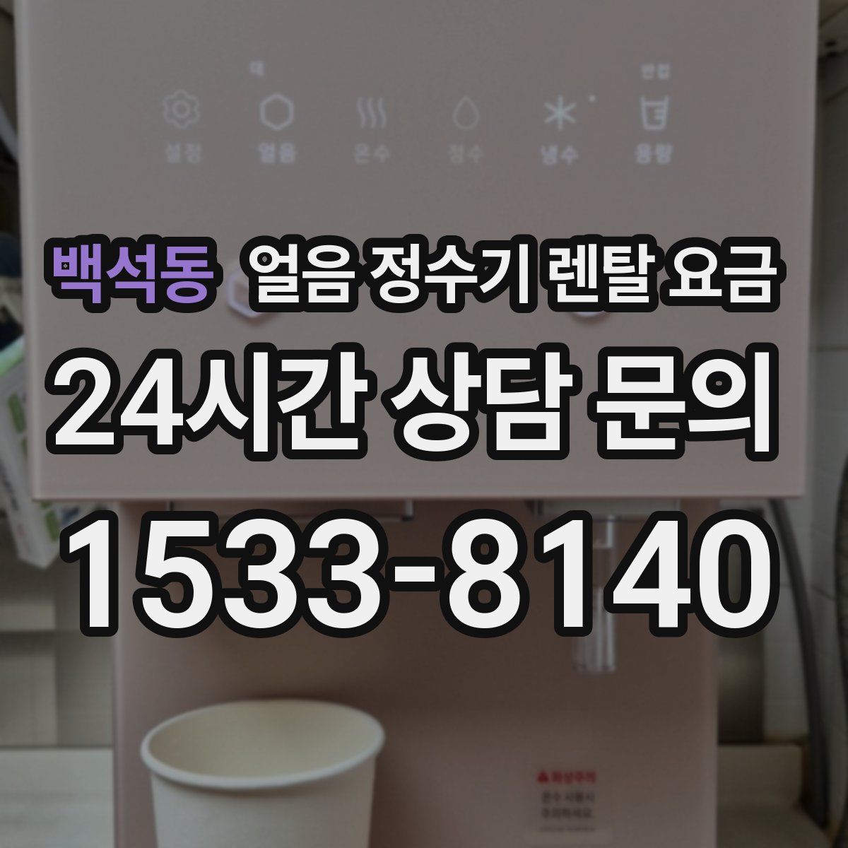 백석동 얼음 정수기 렌탈 요금