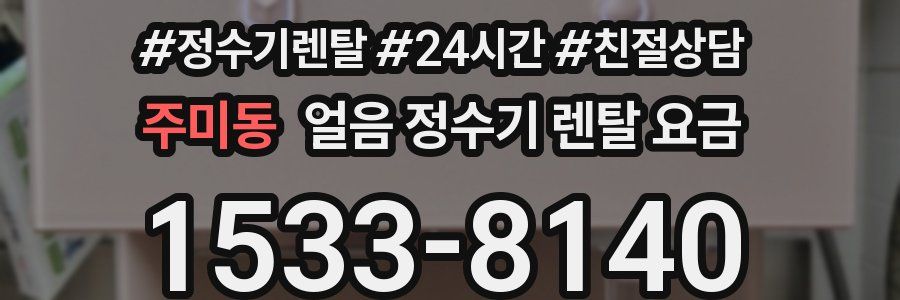 주미동 얼음 정수기 렌탈 요금