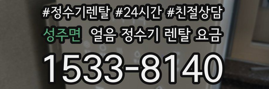 성주면 얼음 정수기 렌탈 요금