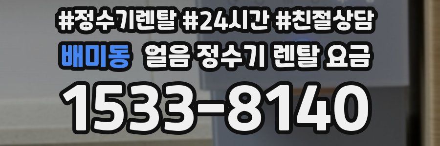 배미동 얼음 정수기 렌탈 요금