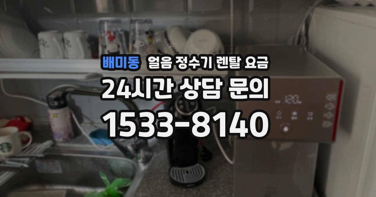 배미동 얼음 정수기 렌탈 요금