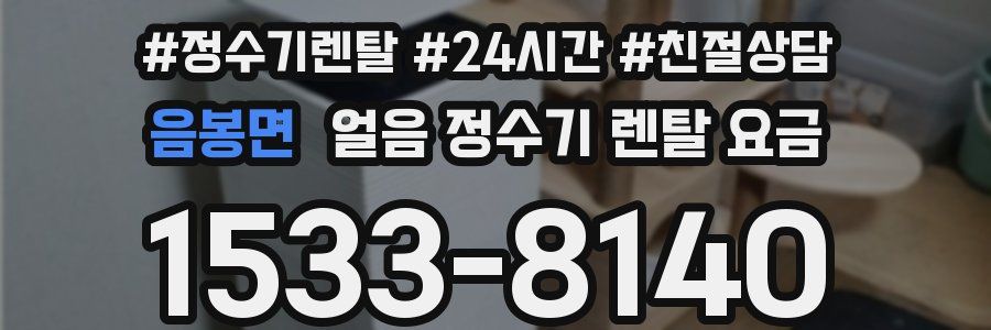 음봉면 얼음 정수기 렌탈 요금