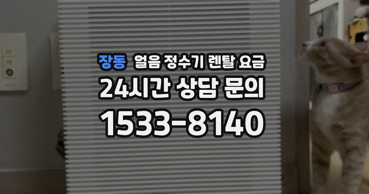 장동 얼음 정수기 렌탈 요금