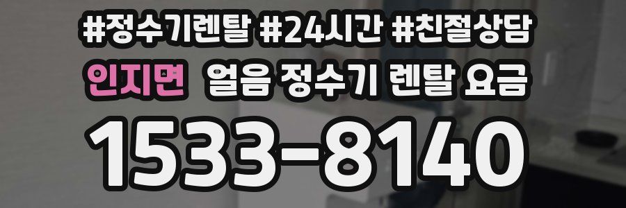 인지면 얼음 정수기 렌탈 요금