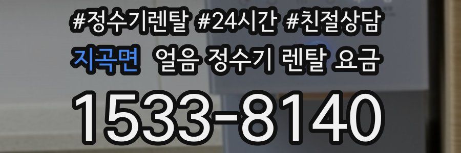 지곡면 얼음 정수기 렌탈 요금