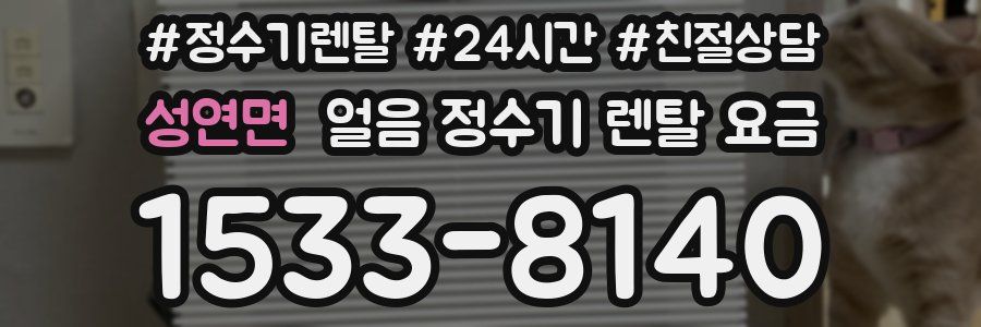 성연면 얼음 정수기 렌탈 요금