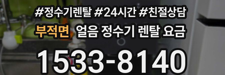 부적면 얼음 정수기 렌탈 요금