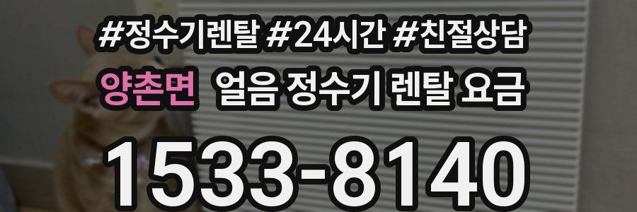 양촌면 얼음 정수기 렌탈 요금
