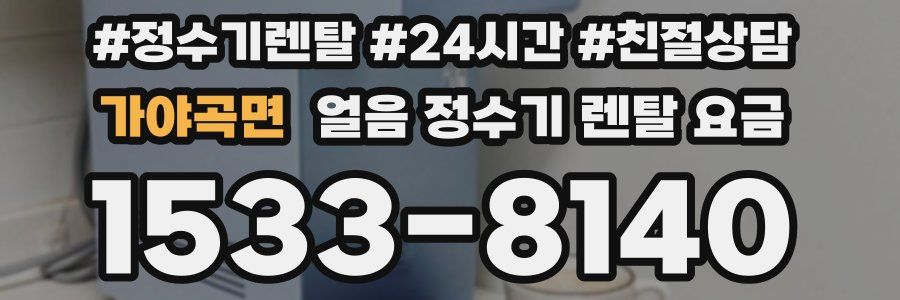 가야곡면 얼음 정수기 렌탈 요금