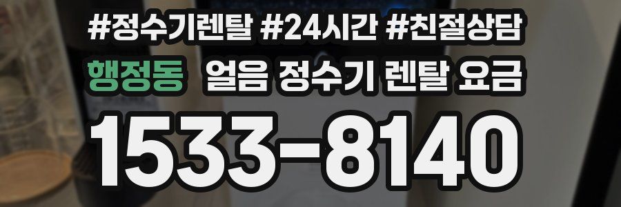 행정동 얼음 정수기 렌탈 요금