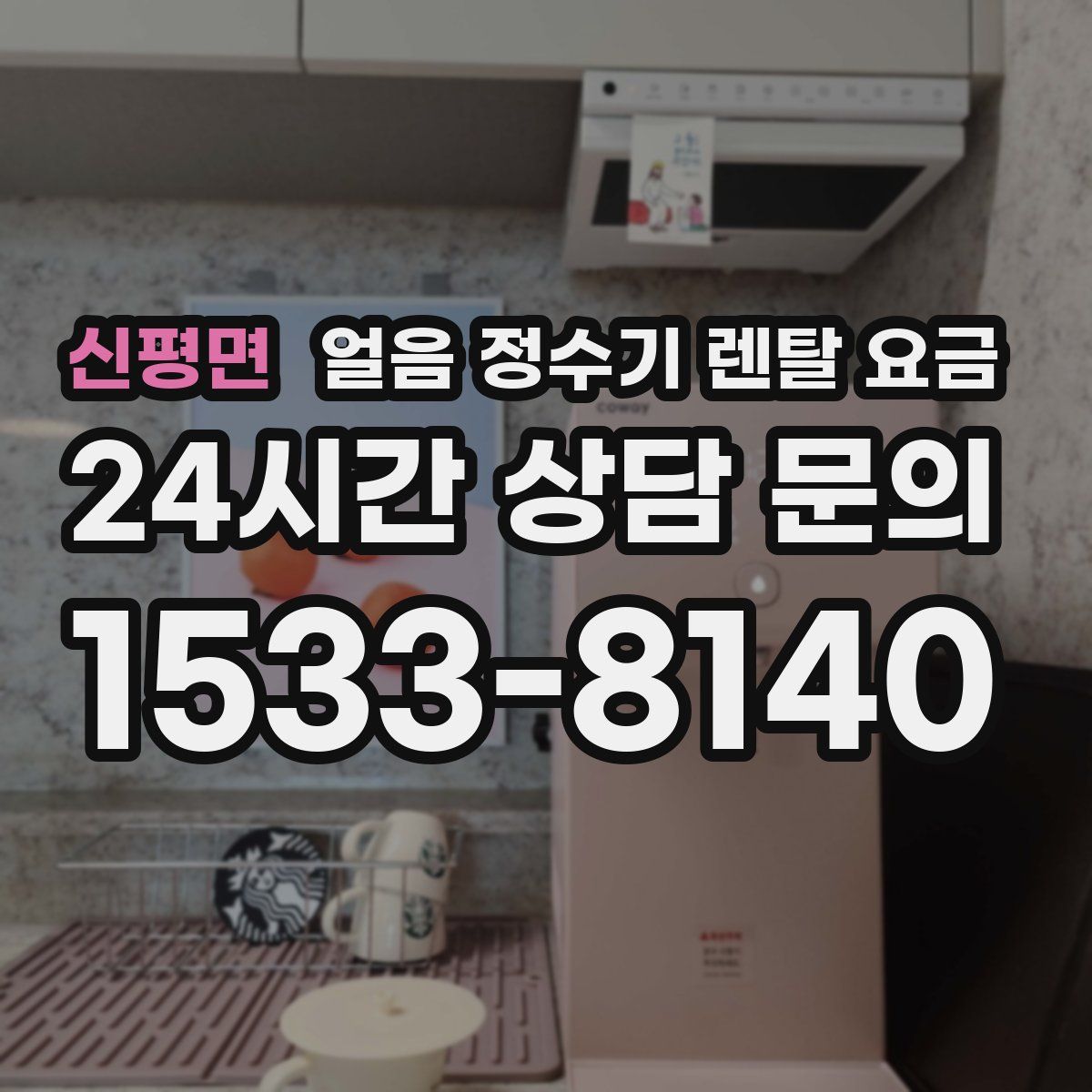 신평면 얼음 정수기 렌탈 요금