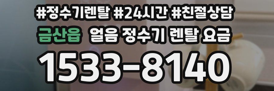 금산읍 얼음 정수기 렌탈 요금