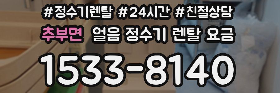 추부면 얼음 정수기 렌탈 요금