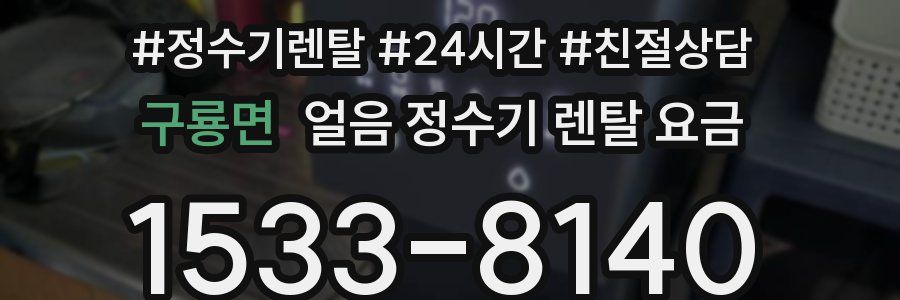 구룡면 얼음 정수기 렌탈 요금