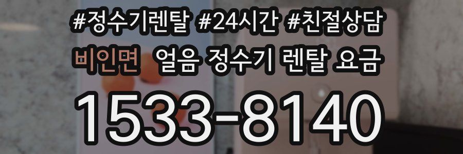 비인면 얼음 정수기 렌탈 요금