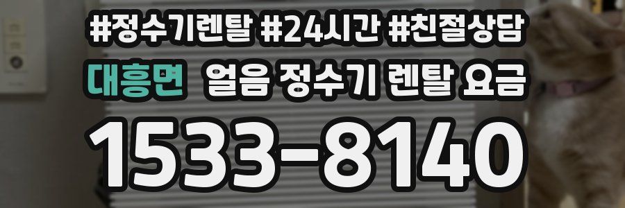 대흥면 얼음 정수기 렌탈 요금