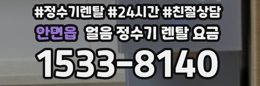 안면읍 얼음 정수기 렌탈 요금