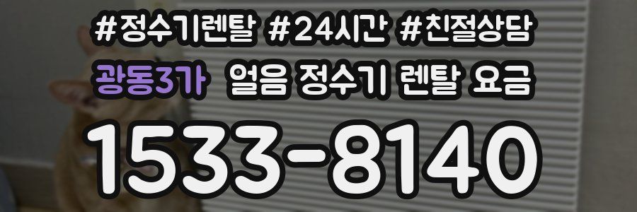 광동3가 얼음 정수기 렌탈 요금