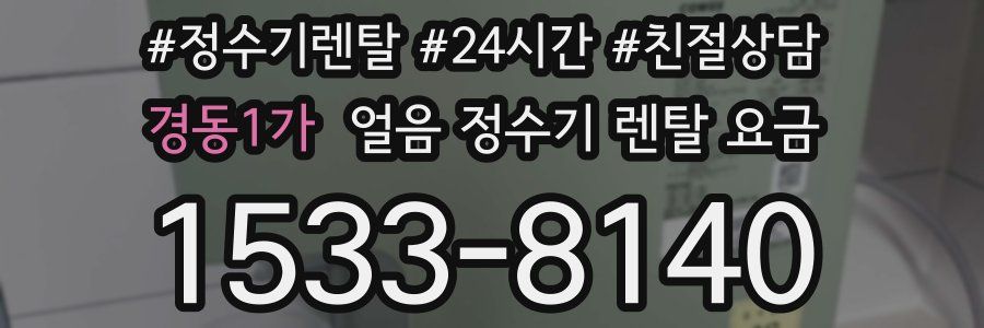 경동1가 얼음 정수기 렌탈 요금