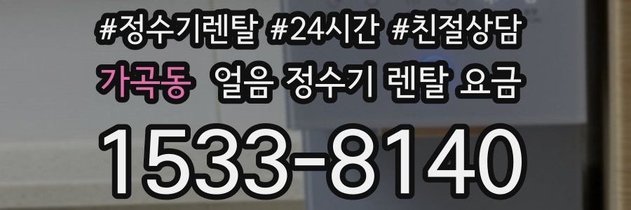 가곡동 얼음 정수기 렌탈 요금