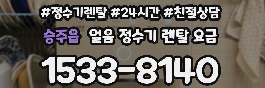 승주읍 얼음 정수기 렌탈 요금