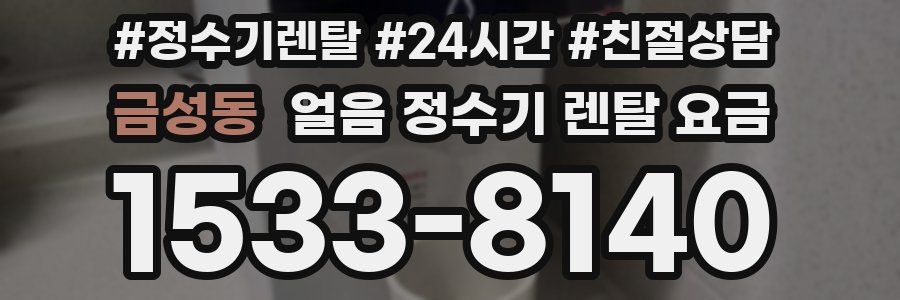 금성동 얼음 정수기 렌탈 요금