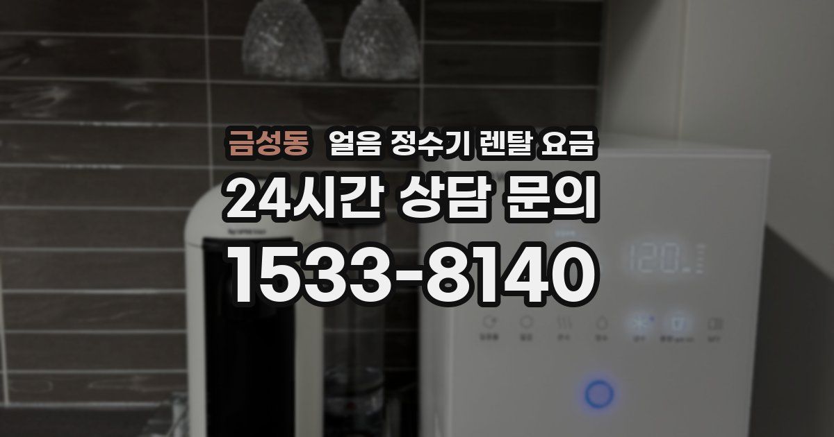 금성동 얼음 정수기 렌탈 요금
