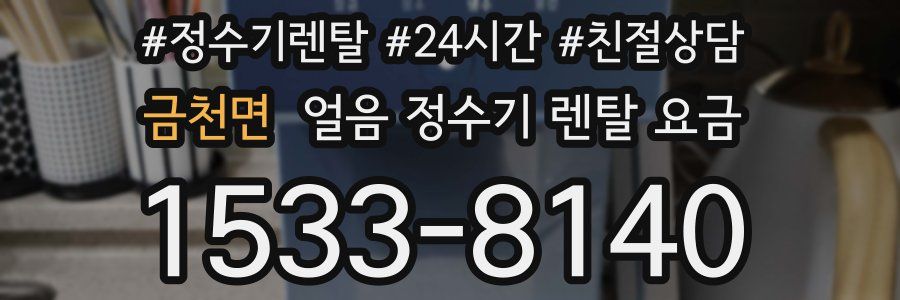 금천면 얼음 정수기 렌탈 요금