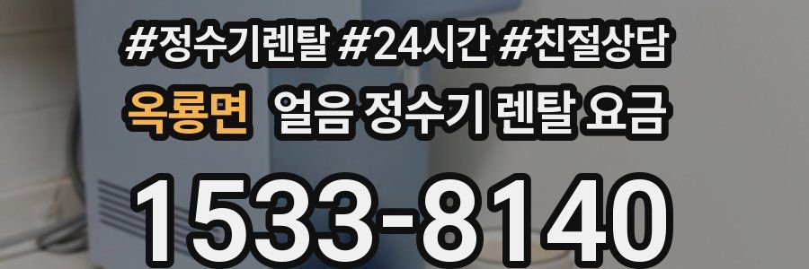 옥룡면 얼음 정수기 렌탈 요금