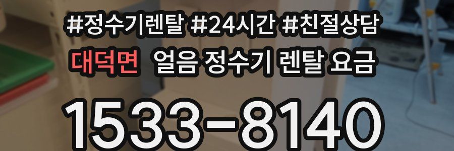 대덕면 얼음 정수기 렌탈 요금
