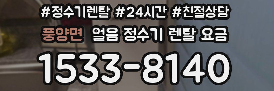 풍양면 얼음 정수기 렌탈 요금