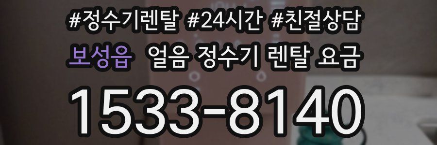 보성읍 얼음 정수기 렌탈 요금