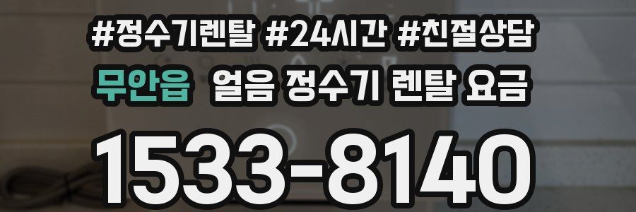 무안읍 얼음 정수기 렌탈 요금