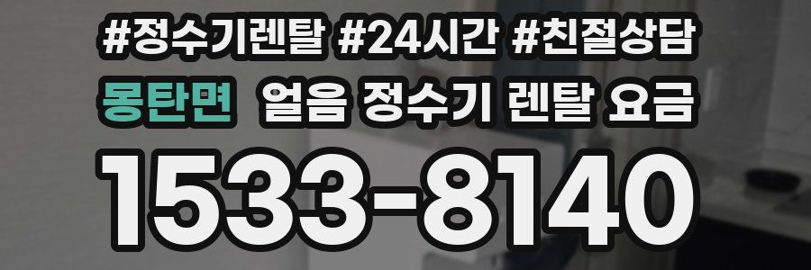 몽탄면 얼음 정수기 렌탈 요금