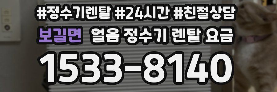 보길면 얼음 정수기 렌탈 요금