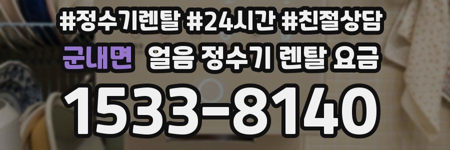 군내면 얼음 정수기 렌탈 요금