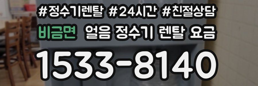 비금면 얼음 정수기 렌탈 요금