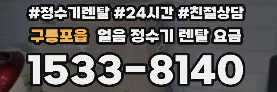 구룡포읍 얼음 정수기 렌탈 요금