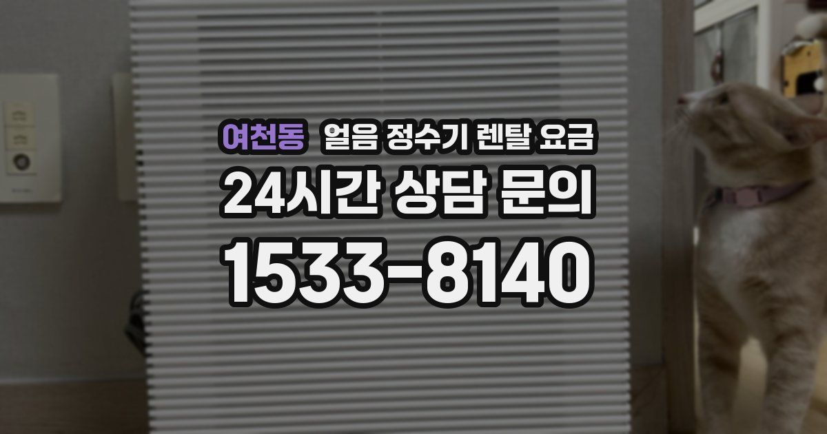 여천동 얼음 정수기 렌탈 요금