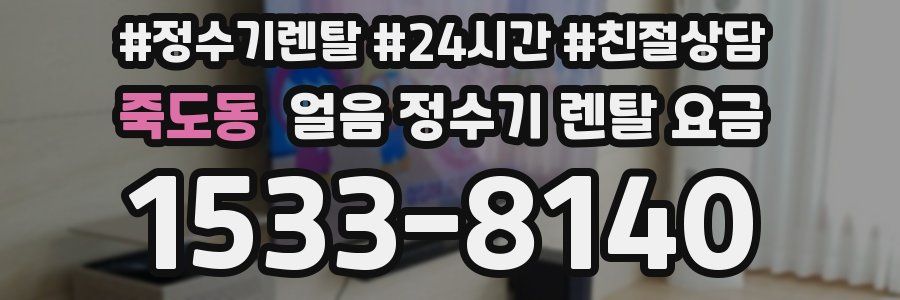 죽도동 얼음 정수기 렌탈 요금