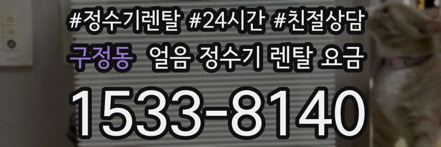 구정동 얼음 정수기 렌탈 요금