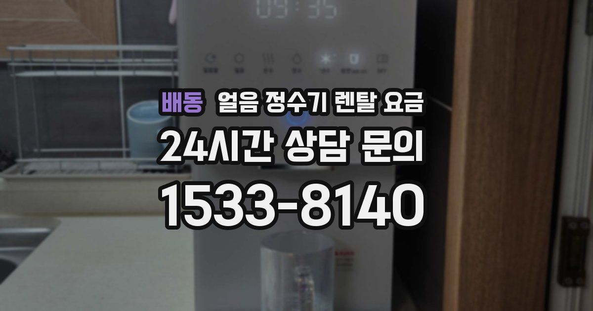 배동 얼음 정수기 렌탈 요금